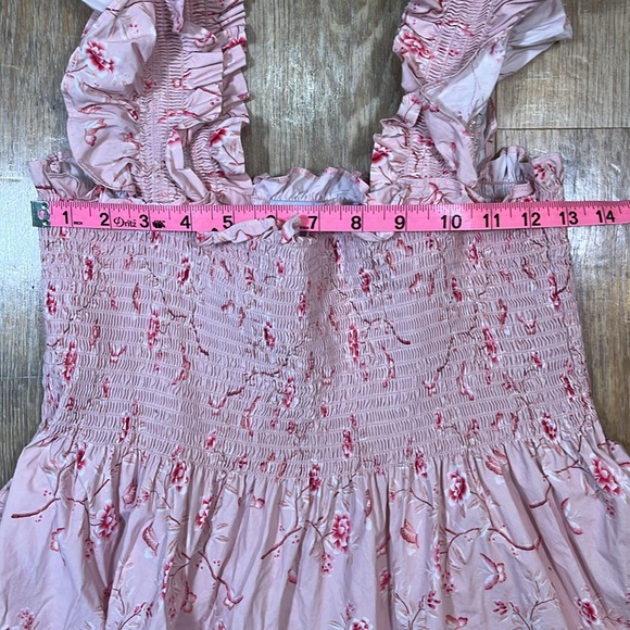 Bridgerton X Hill House X Phenomenal - Ellie Nap Dress Pink Floral EUC Large L - Picture 9 of 11